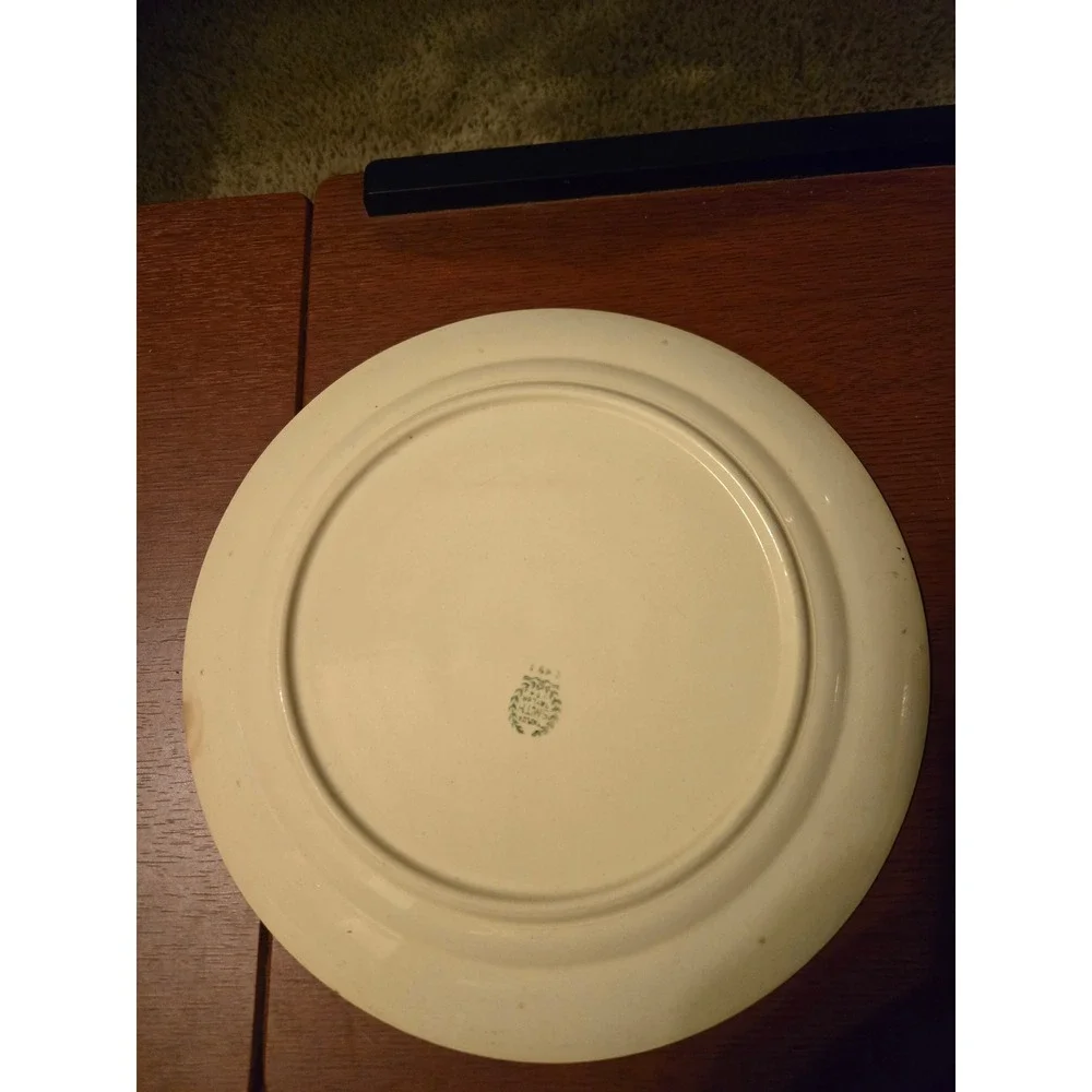 Vintage Taylor Smith Taylor‎ Everglade Floral Dinner Plate Cream Ceramic TST